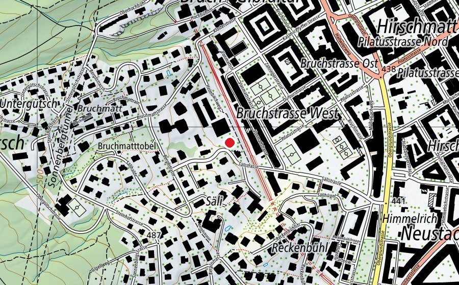 Carte indiquant l’emplacement de Kita Eichhörnli (École enfantine)