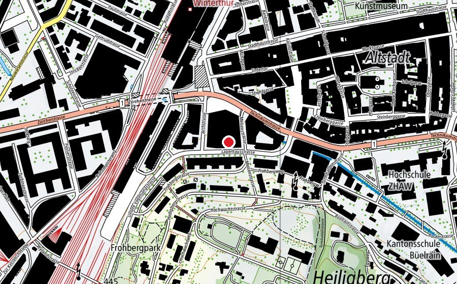 Map showing the location of Kita Globegarden Archhöfe (Kindergarten)