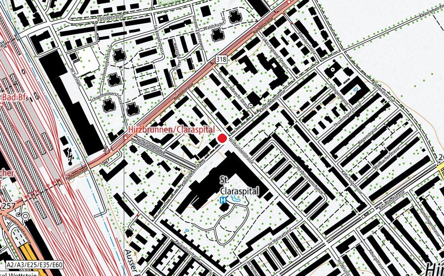 Mappa con la posizione di Kita Hirzbrunnen (Scuola dell’infanzia)