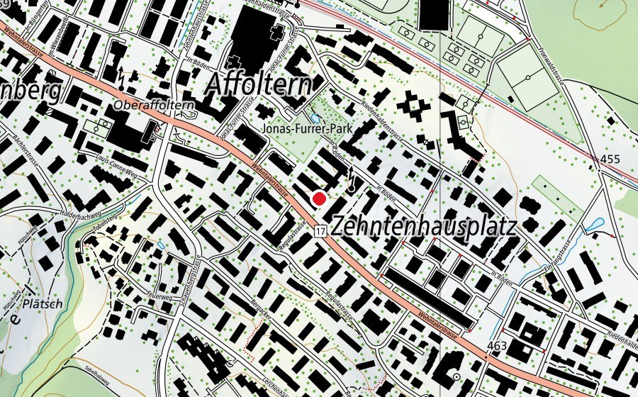Carte indiquant l’emplacement de Kita In Böden (École enfantine)