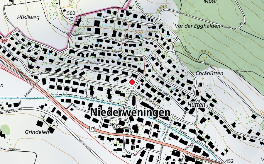 Map showing the location of Kita Niederweningen (Kindergarten)