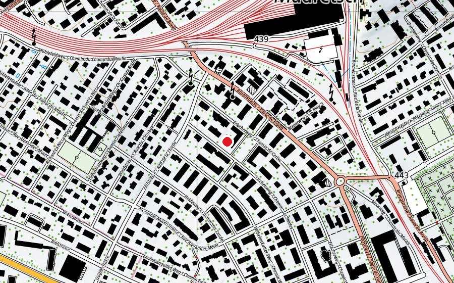 Map showing the location of KiTa Ponticello (Kindergarten)