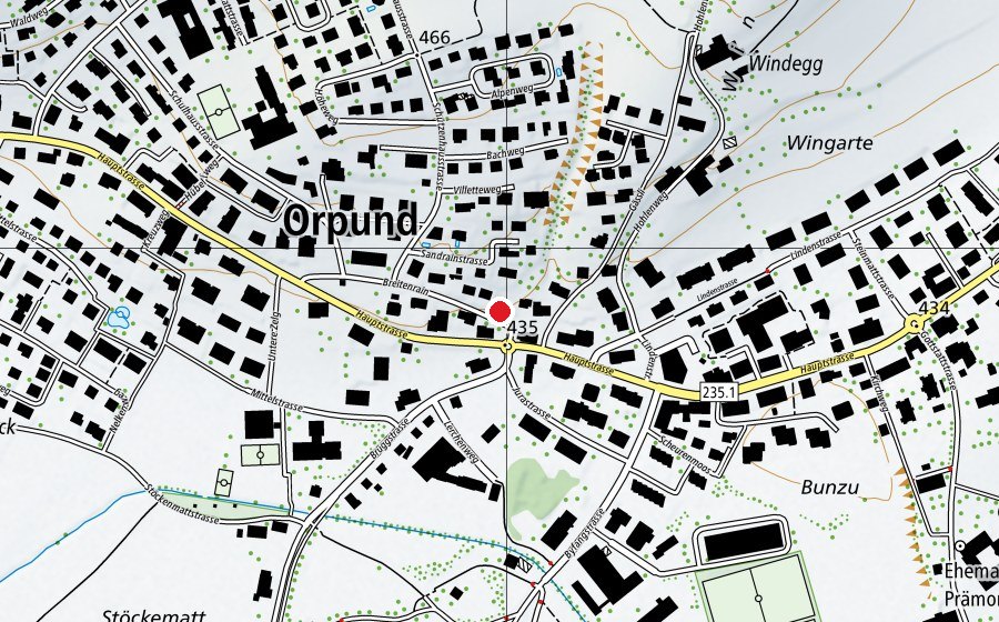 Map showing the location of Kita Stärneschloss (Kindergarten)