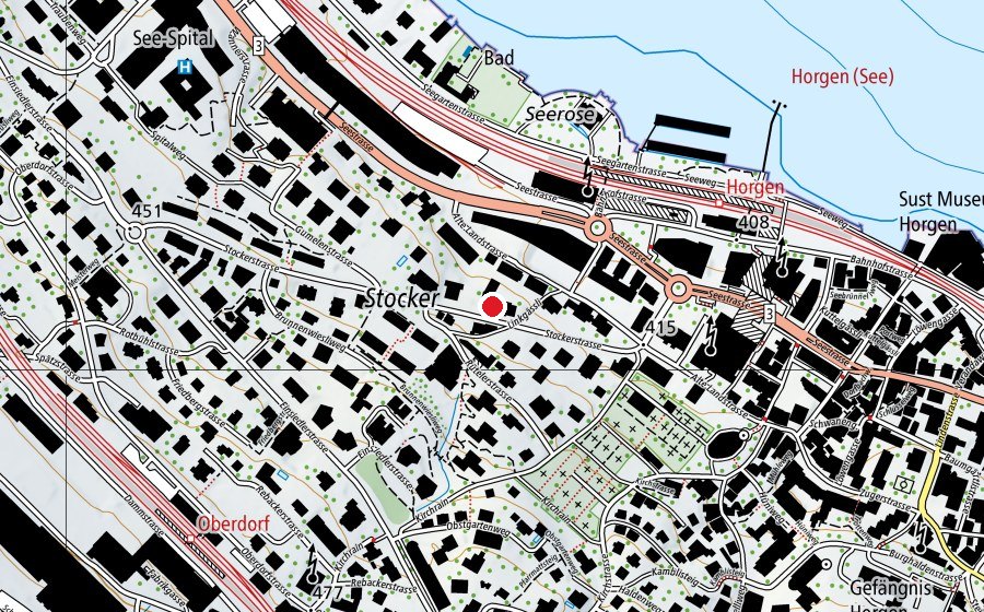 Mappa con la posizione di Kita Stockerstrasse (Scuola dell’infanzia)