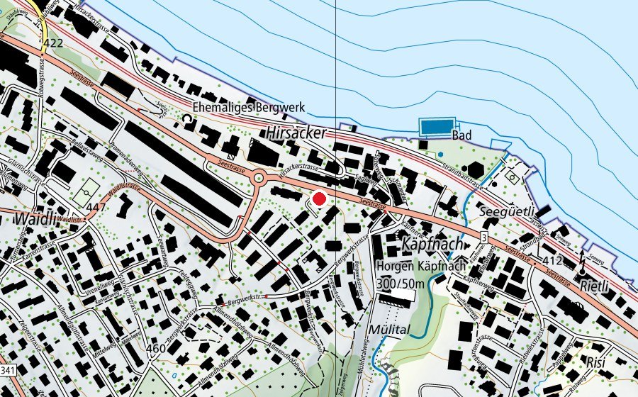 Carte indiquant l’emplacement de Kita Wunderfitz (École enfantine)