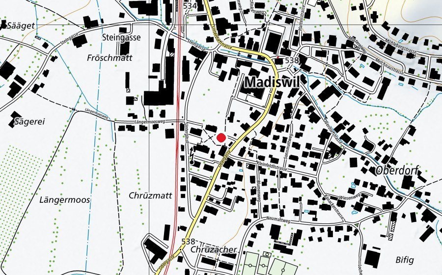 Map showing the location of Kita Wunderland (Kindergarten)