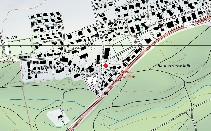 Carte indiquant l’emplacement de Kita Zwirbelzwerg (École enfantine)