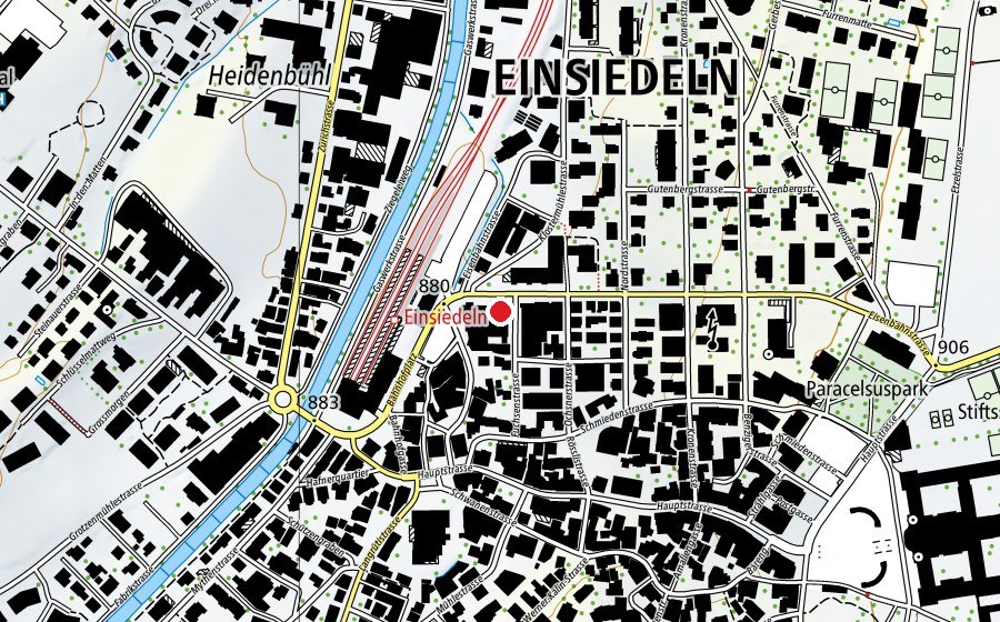 Carte indiquant l’emplacement de Kleinkindertreff Räbelnäschtli (École enfantine)