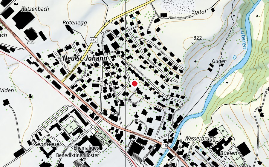 Carte indiquant l’emplacement de Kramenwies (École enfantine)