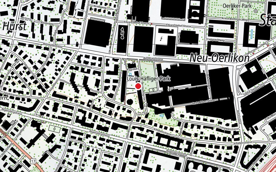Map showing the location of Krippe Windrädli (Kindergarten)