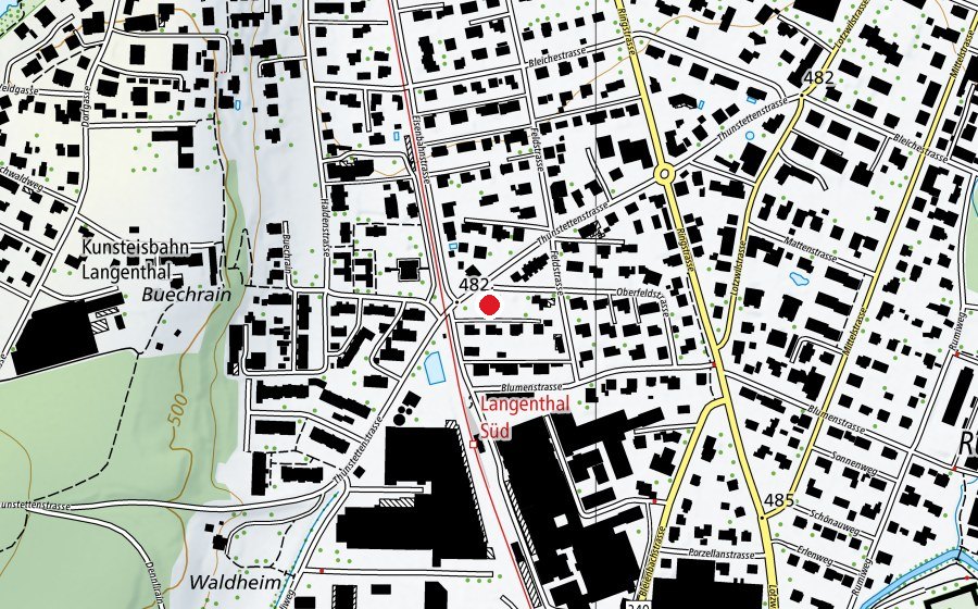 Carte indiquant l’emplacement de Kunterbunt (École enfantine)