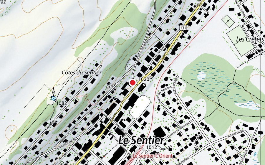 Carte indiquant l’emplacement de La Bouêberie (École enfantine)