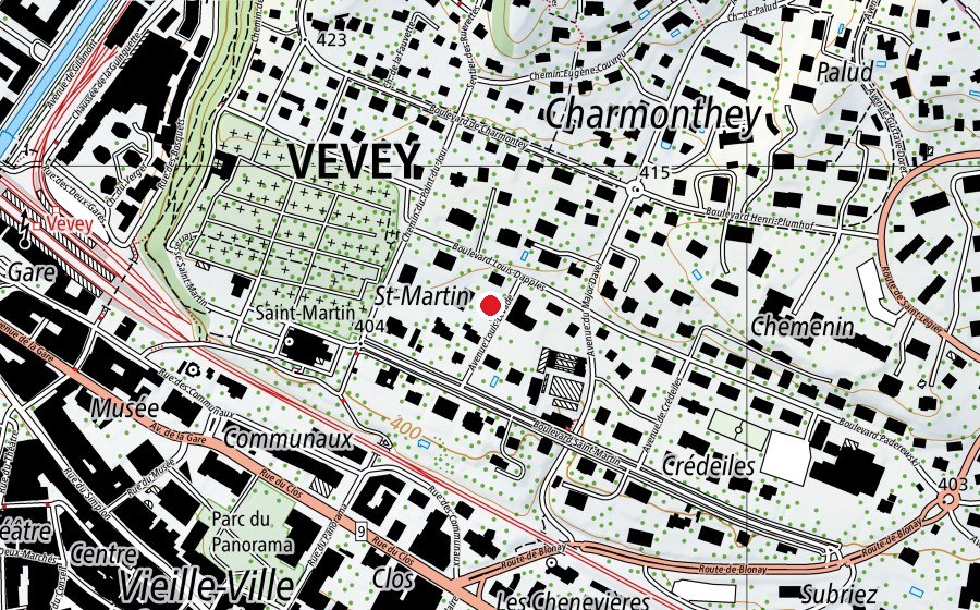 Carte indiquant l’emplacement de La Campanule (École enfantine)