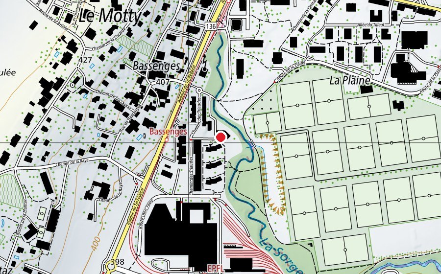 Carte indiquant l’emplacement de La Croquignole (École enfantine)