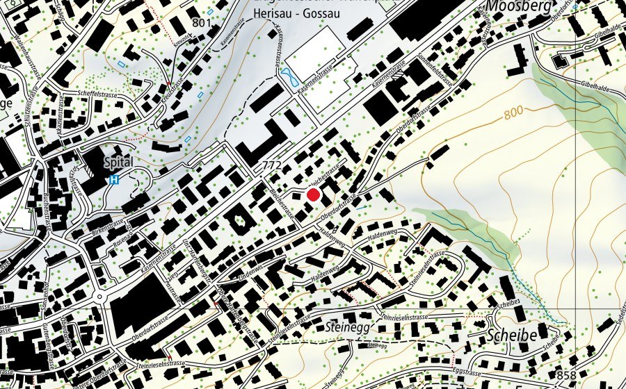 Mappa con la posizione di Landhaus 1 + 2 (Scuola dell’infanzia)
