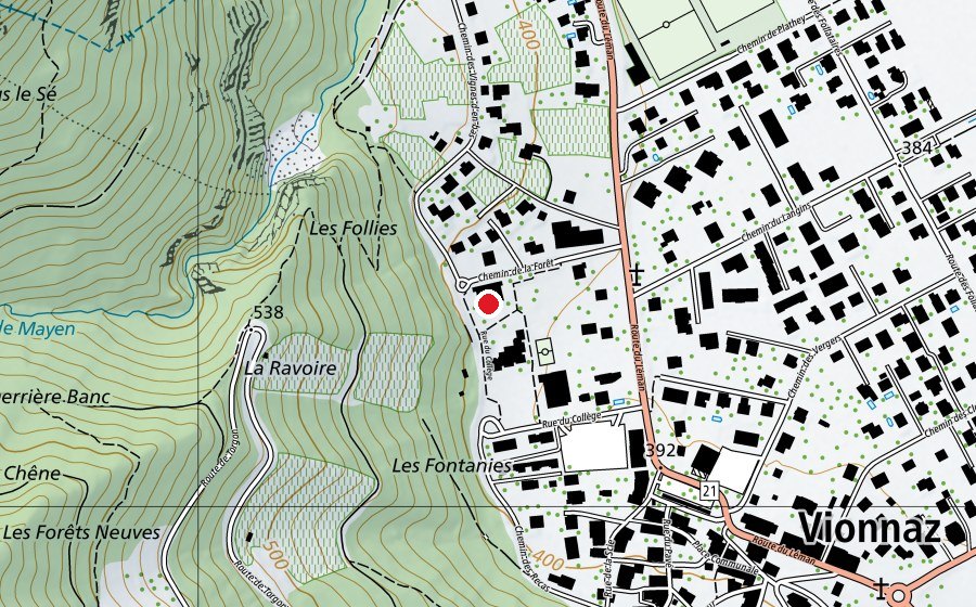 Carte indiquant l’emplacement de Le Papillon Bleu (École enfantine)