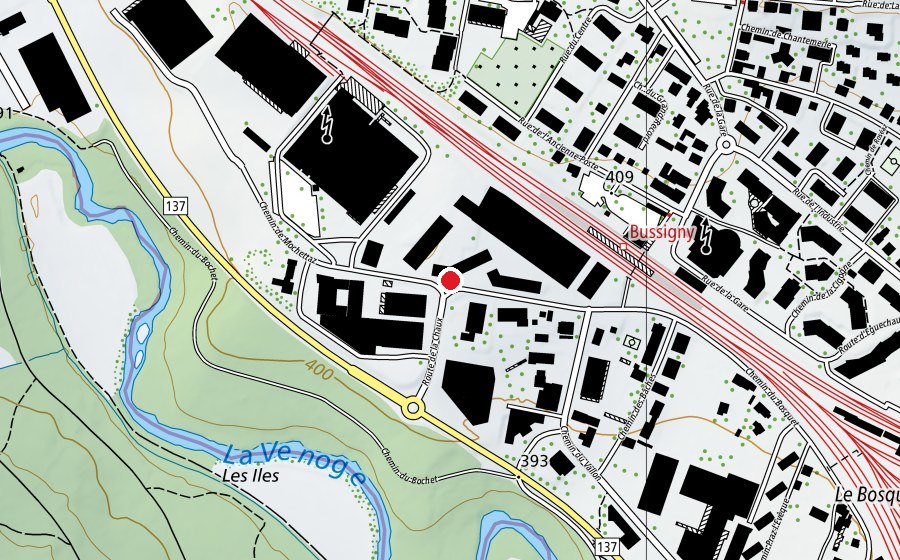 Map showing the location of Le Quai des Pirouettes (Kindergarten)