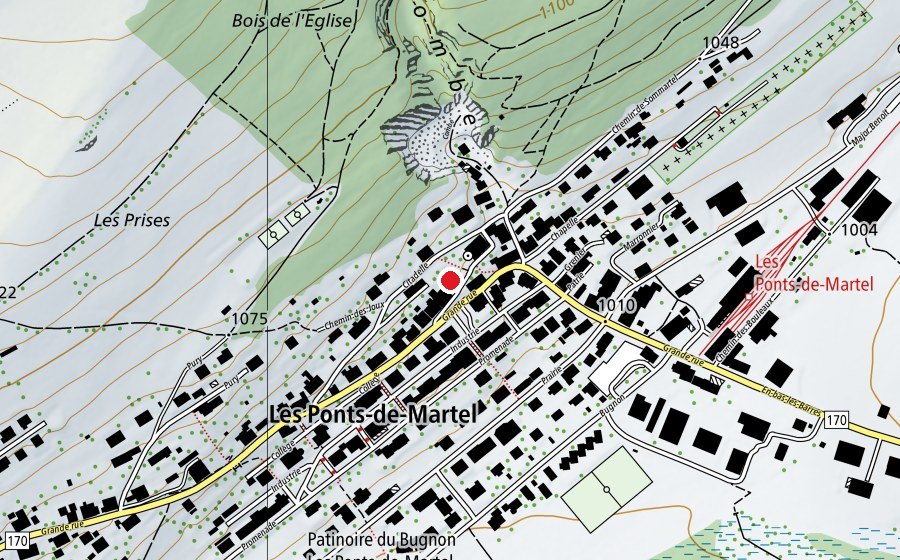 Map showing the location of Les Bout'en Train (Kindergarten)