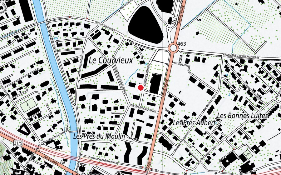 Map showing the location of Les Collombes (Kindergarten)