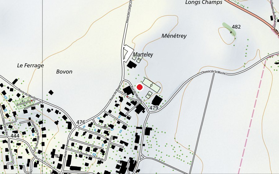 Carte indiquant l’emplacement de Les Luciolles (École enfantine)
