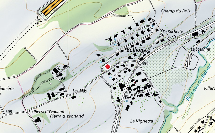Map showing the location of Les P'tits Lutins (Kindergarten)