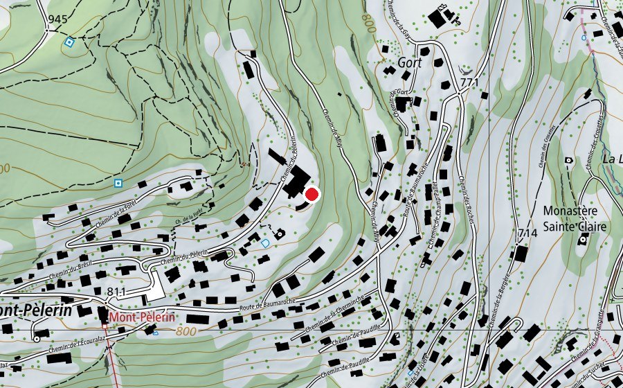 Map showing the location of Les P'tits Pèlerin (Kindergarten)