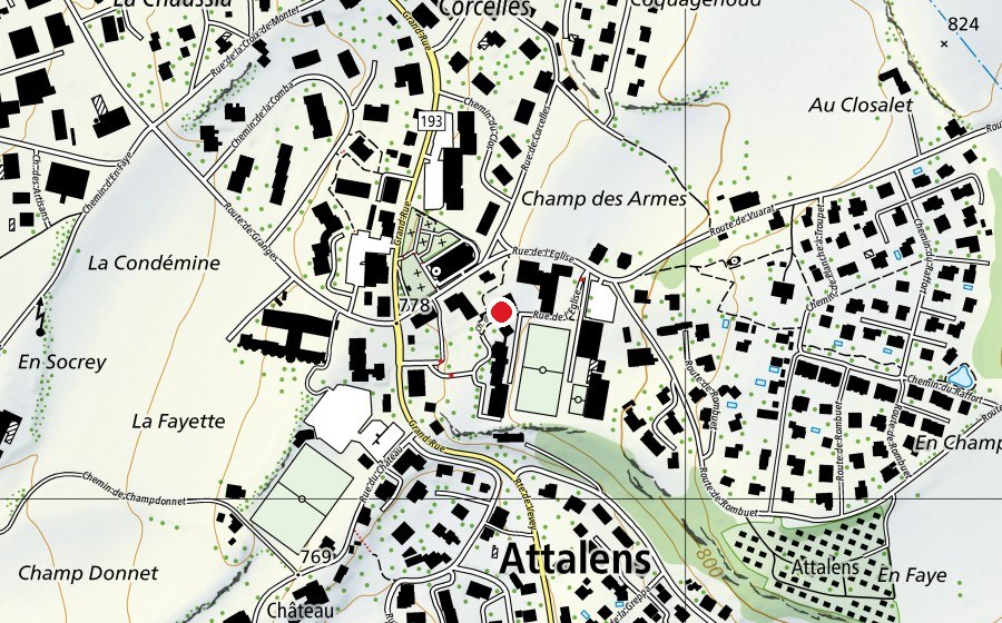 Map showing the location of Les Petits Lions (Kindergarten)