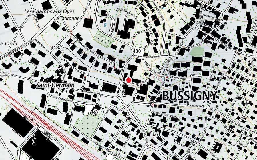 Carte indiquant l’emplacement de Les Poupys - Jardin d'enfants (École enfantine)