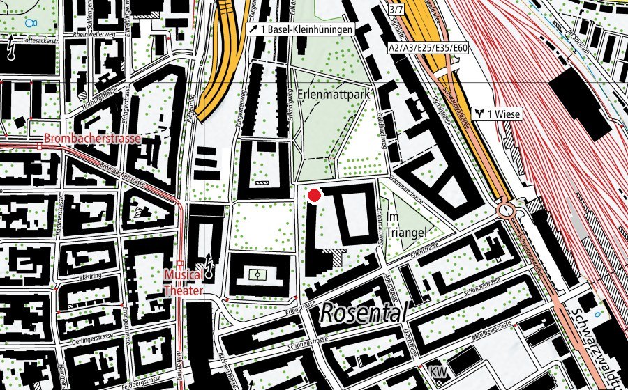 Carte indiquant l’emplacement de Lions - Löwe (École enfantine)