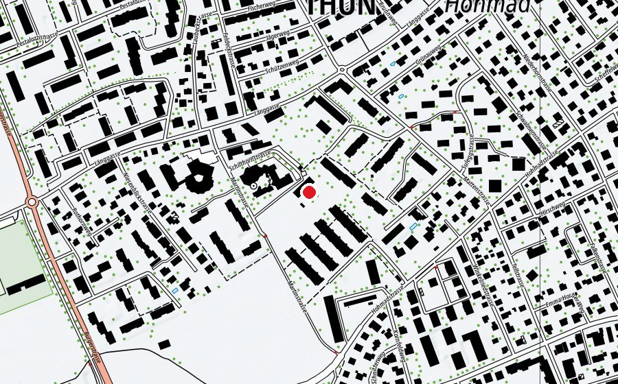 Map showing the location of Martinspark (Kindergarten)