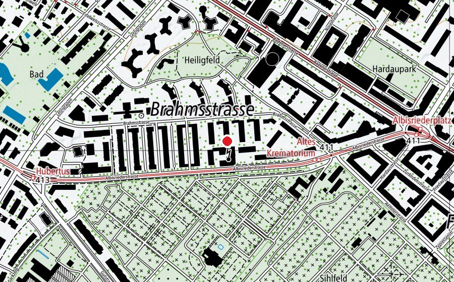 Mappa con la posizione di Mittag-/Abendhort Brahms 2 (Scuola dell’infanzia)