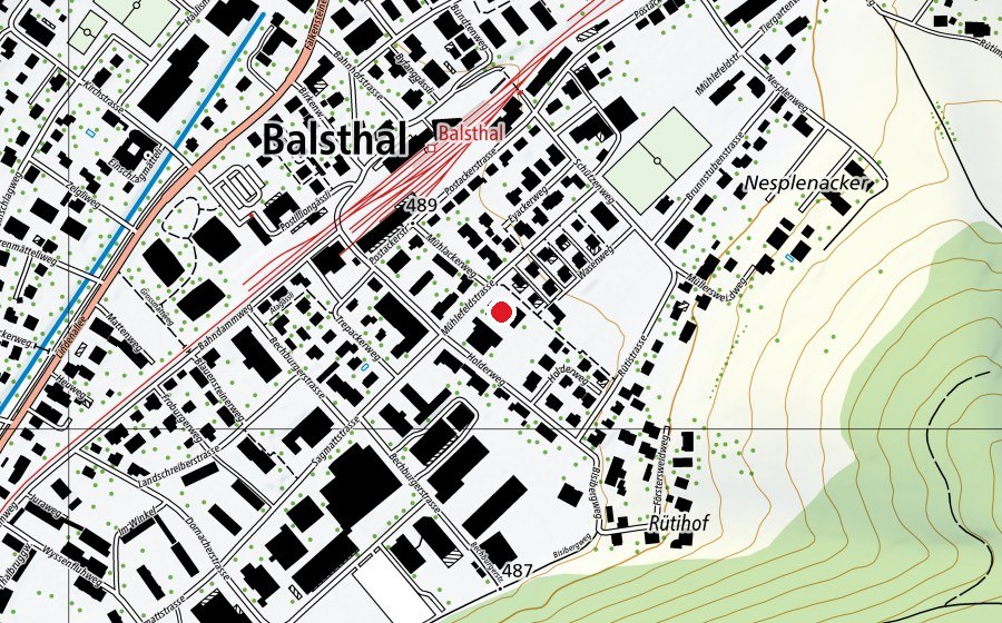 Mappa con la posizione di Mühlefeld (Scuola dell’infanzia)