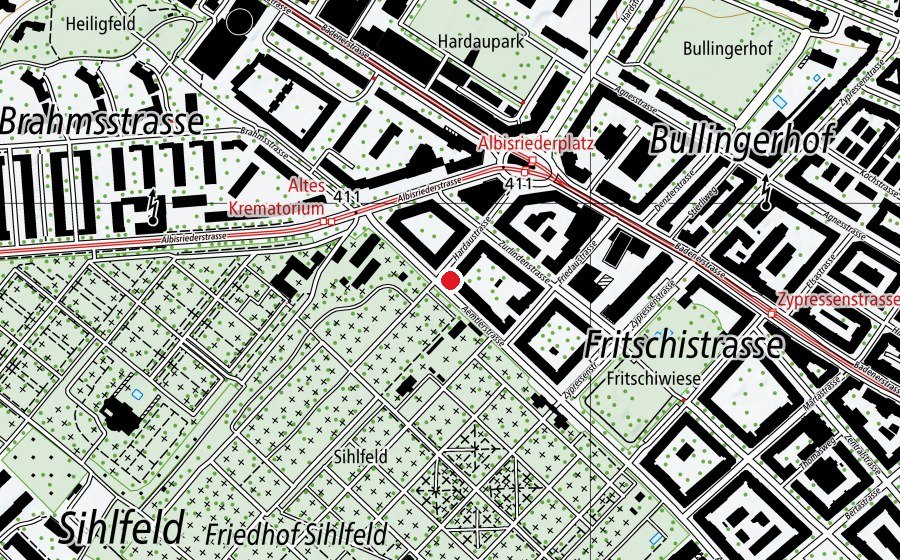 Karte mit dem Standort von Musische Kindertagesstätte MUKITA (Kindergarten)