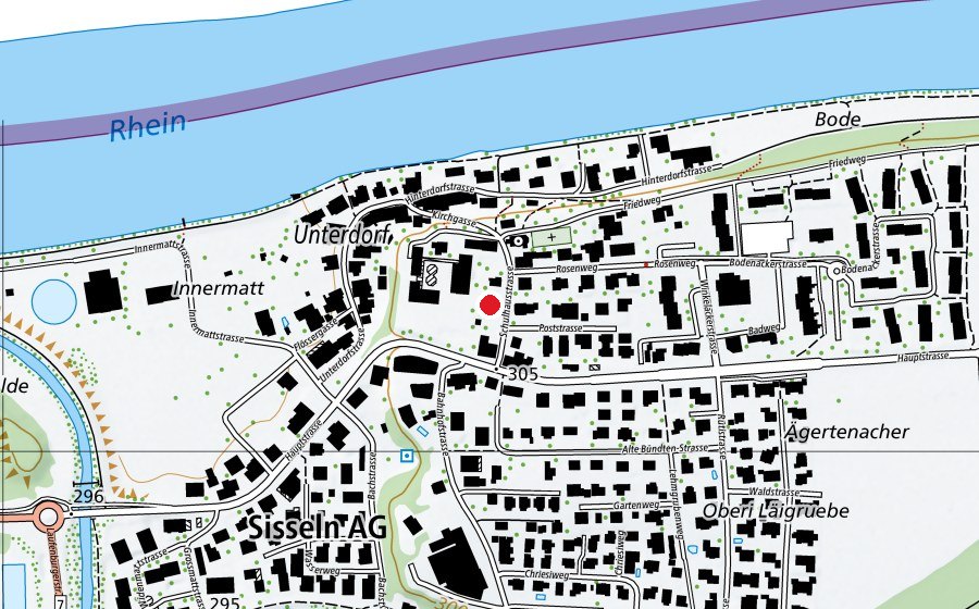 Map showing the location of neuer Kindergarten (Kindergarten)