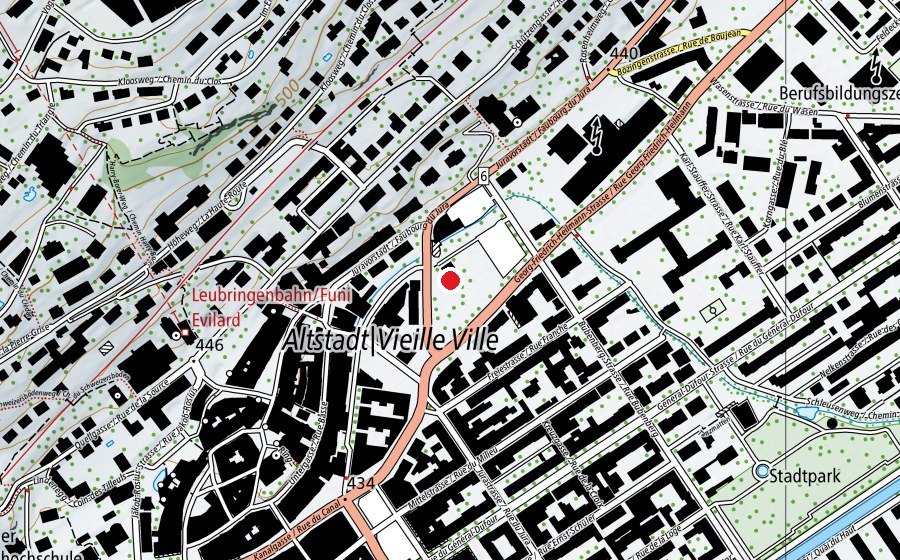 Map showing the location of Pimarschule Wildermethmatte (Kindergarten)
