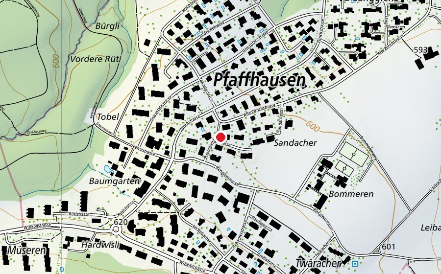 Carte indiquant l’emplacement de Pippi's Blockhus (École enfantine)