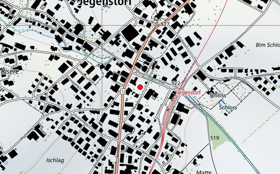 Carte indiquant l’emplacement de Rebstock (École enfantine)