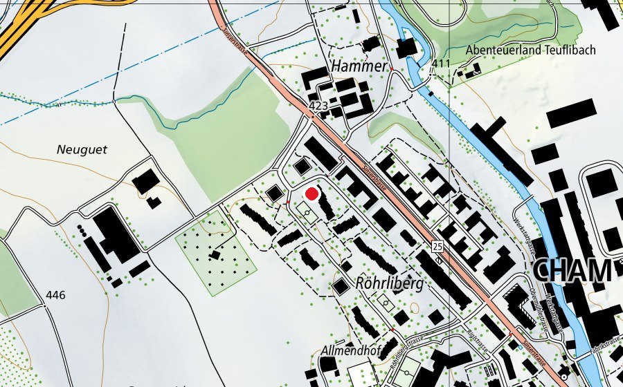 Map showing the location of Röhrliberg (Kindergarten)