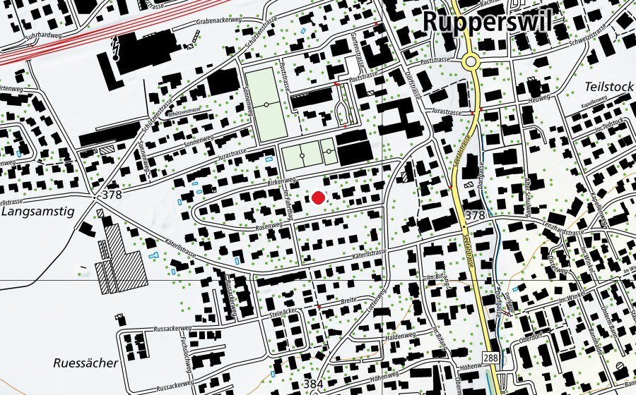 Carte indiquant l’emplacement de Rosenweg (École enfantine)