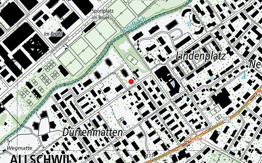 Map showing the location of Schlappermatten (Kindergarten)