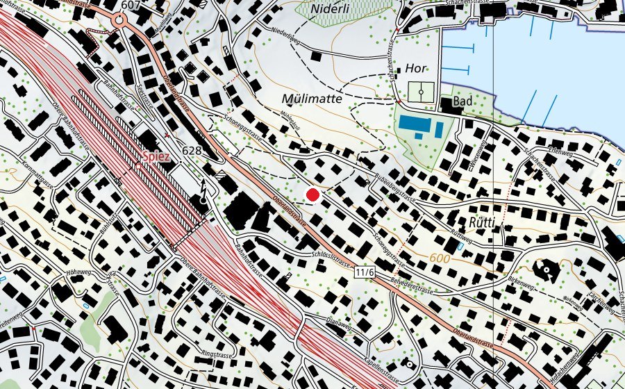 Map showing the location of Schonegg (Kindergarten)