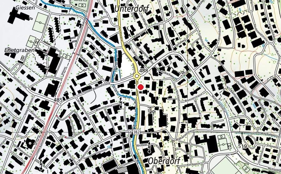 Carte indiquant l’emplacement de Schülerhort "Familienzentrum" (École enfantine)