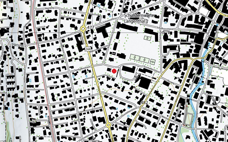 Map showing the location of Schülertagesstätte Windrose (Kindergarten)