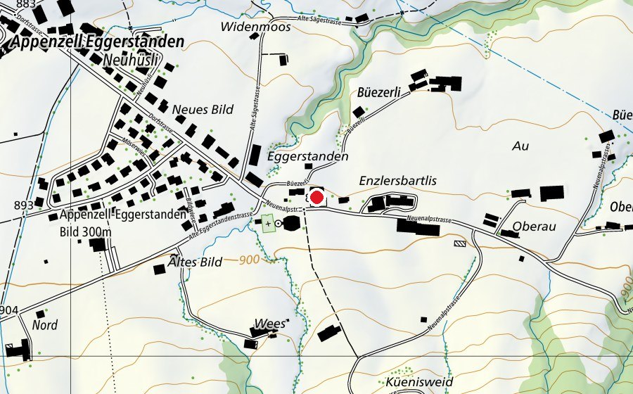 Mappa con la posizione di Schule Eggerstanden – Altes Schulhaus (Scuola dell’infanzia)