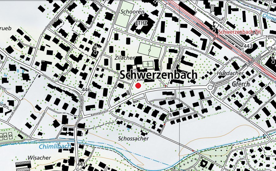 Mappa con la posizione di Schulhaus Platane (Scuola dell’infanzia)