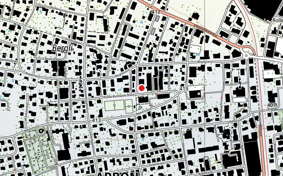 Carte indiquant l’emplacement de Schulhaus/Turnhalle Säntis (École enfantine)