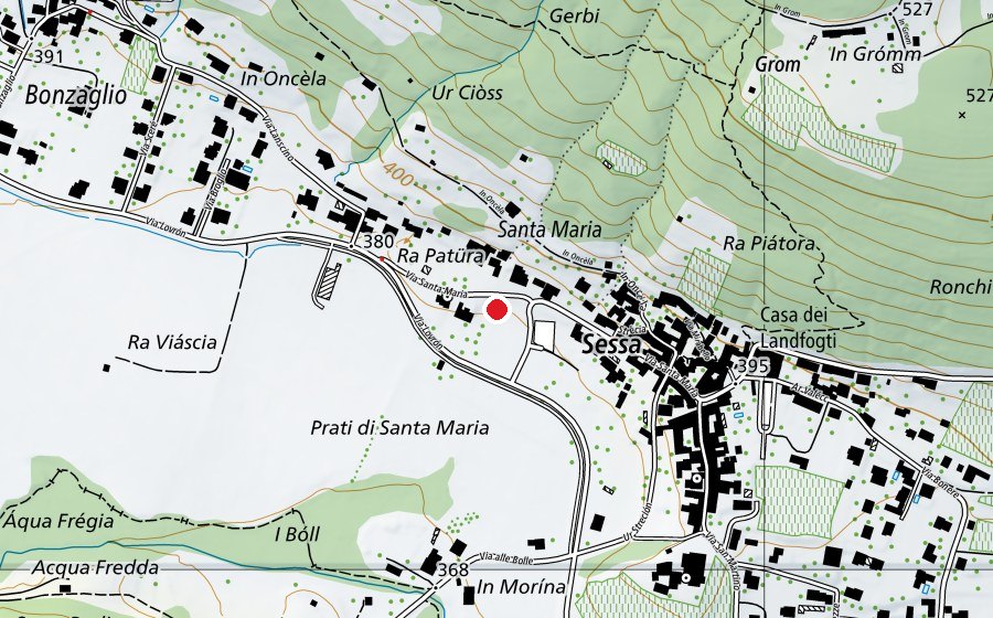 Carte indiquant l’emplacement de scuola dell'infanzia (École enfantine)