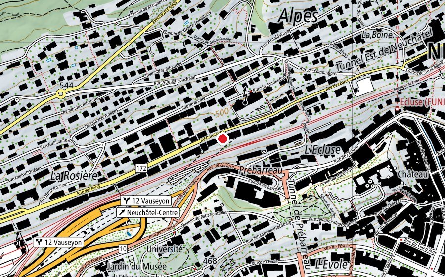 Map showing the location of Serpentin (Kindergarten)