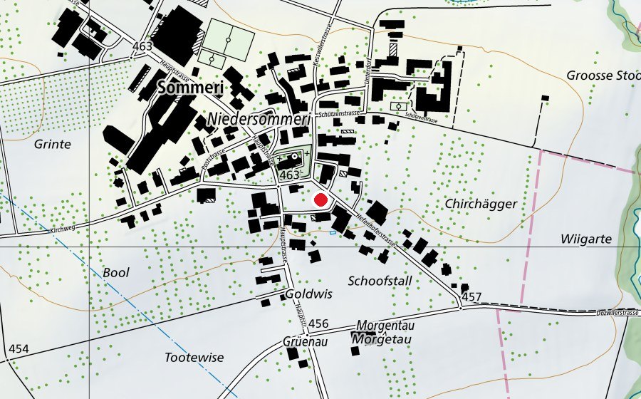 Karte mit dem Standort von Spielgruppe Müslinest (Kindergarten)