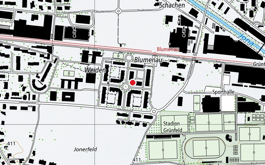Map showing the location of Spielgruppe Muulwürfli (Kindergarten)